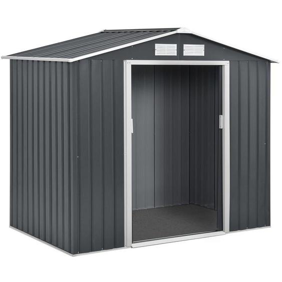 Abri de jardin métal Vegas - 2,7 m² - Gris