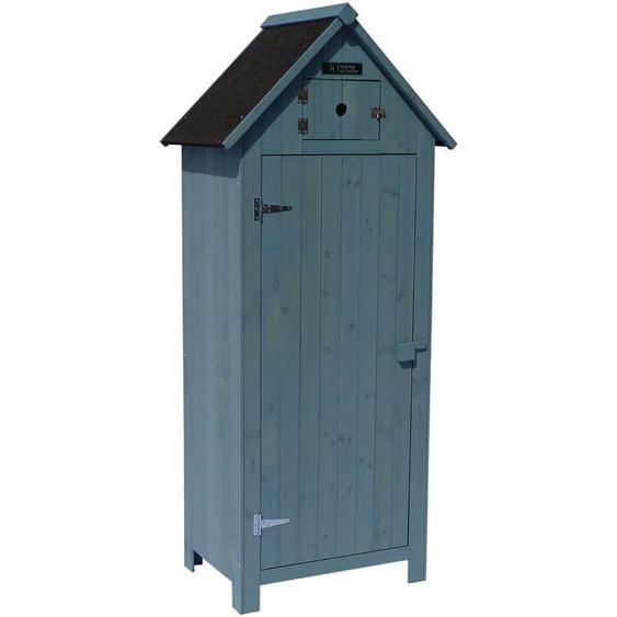 Habitat Et Jardin - Armoire de jardin Cabanon - 77 x 54.5 x 179 cm - Bleu ciel