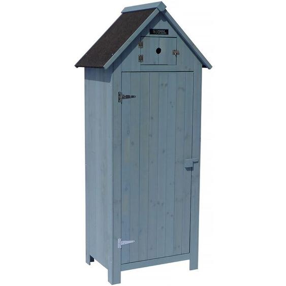 Habitat Et Jardin - Armoire de jardin Cabanon - 77 x 54.5 x 179 cm - Bleu ciel