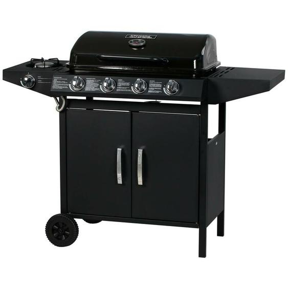 Habitat Et Jardin - Barbecue gaz Festa 5 - 5 brûleurs dont 1 latéral - 12.9 Kw- Noir