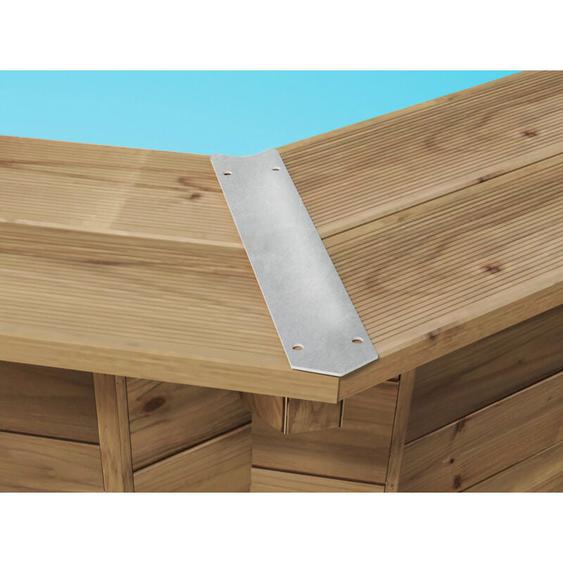 Cache angle pour piscine bois - Lot de 8