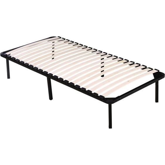 Habitat Et Jardin - Cadre à lattes + pieds pour matelas de 90 x 190 cm - 20 lattes