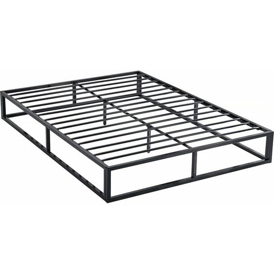 Habitat Et Jardin - Cadre de lit en métal 160 x 200 cm - Noir