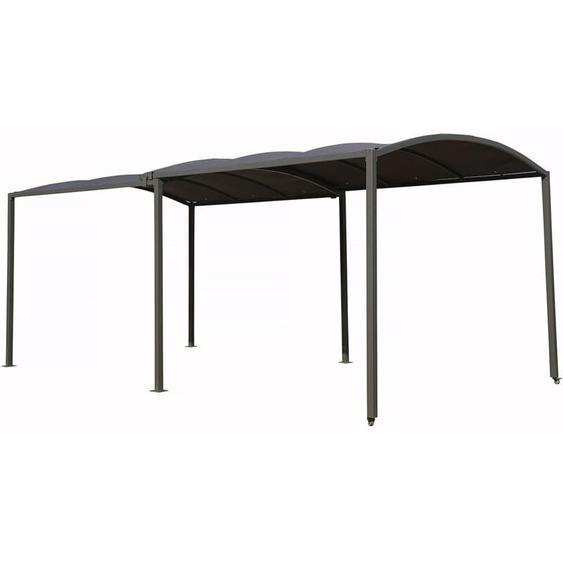 Carport en métal extensible  Mathis - 303/566 x 295 x 240 cm - Anthracite