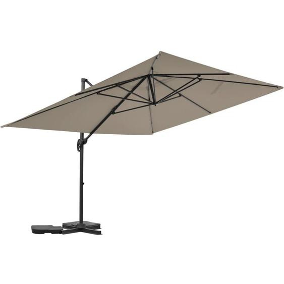 Habitat Et Jardin - Parasol jardin déporté en aluminium Sky 4 - 3 x 4 m - Taupe