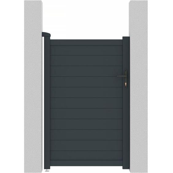 Habitat Et Jardin - Portillon aluminium Marc - 101.2 x 155.9 cm - Gris