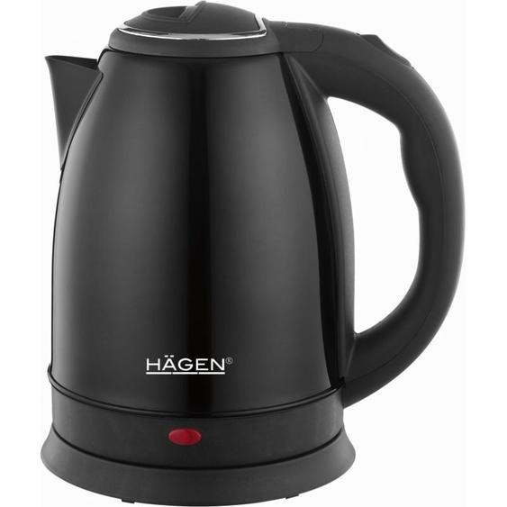 Hagen - Bouilloire électrique 1.8L inox sans fil Noir HA5525-BLK