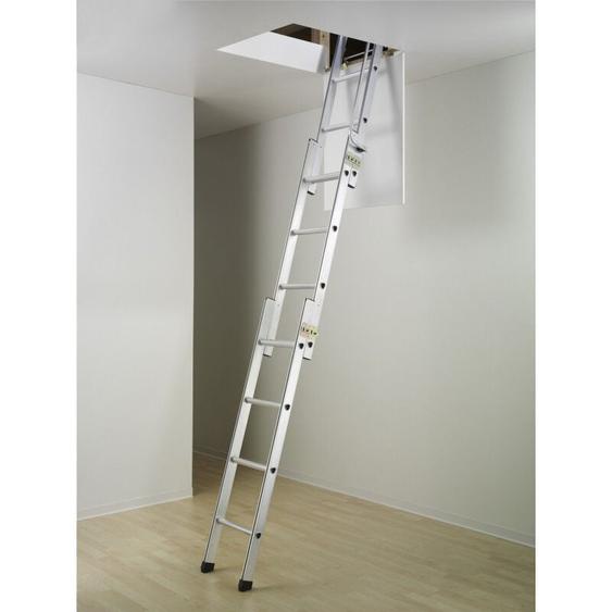 Hailo - Echelle de grenier escamotable 3x4 échelons en aluminium HobbyStep