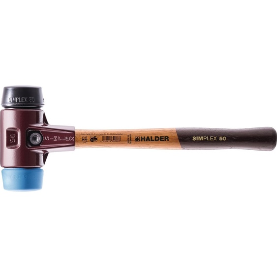 Halder Marteau de protection diamètre 30mm 340g Simplex avec insert de frappe caoutchouc / TPE - 3012030