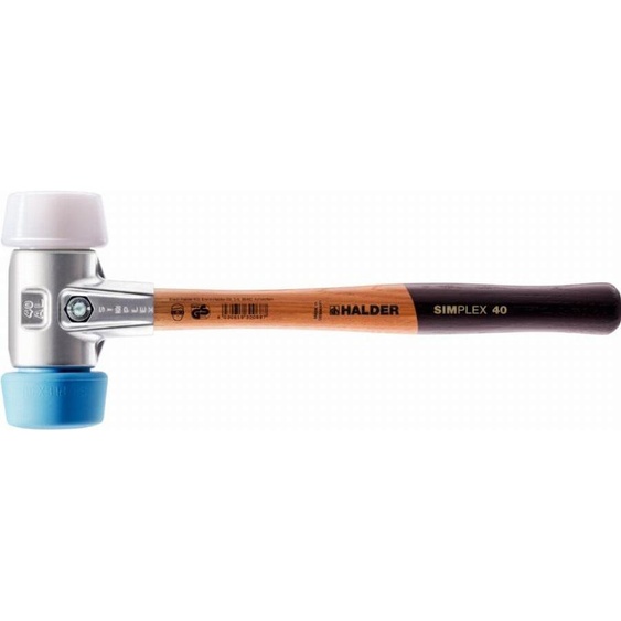 Halder Schonhammer Simplex Longueur 325mm Diamètre tête 50mm 400g bleu - TPE soft / blanc Superp - 3117051