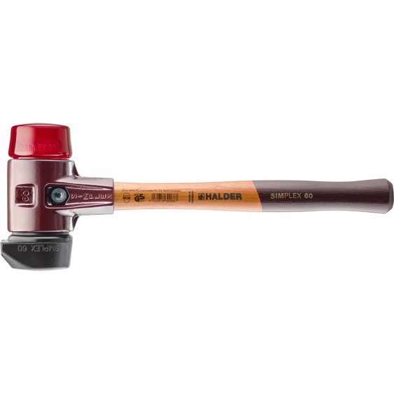 Halder SIMPLEX 3026.260 Soft-face hammer Ergonomic handle, Hard, Semihard 1500 g 405 mm 1 pc(s)