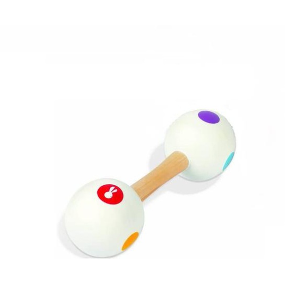 Haltère Maracas Confetti Blanc