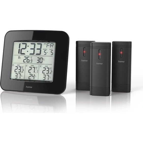HAMA Station météo EWS-Trio 3x capteur noir