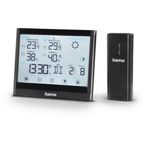 Hama Wetterstation Full Touch, Schwarz (00186421)
