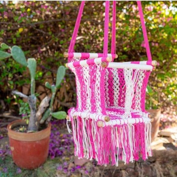 Hamac bébé macramé Rosado