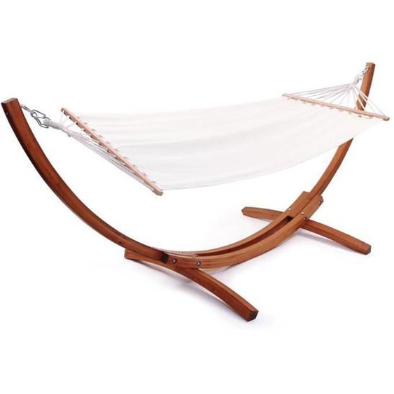 Hamac bois avec toile en coton Dallas - 3 m - Ecru