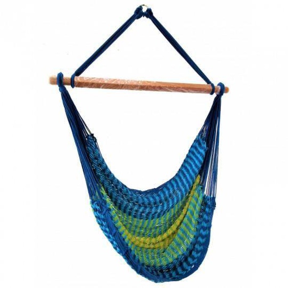 Hamac - Mexicain - Bleu - 100% coton - 1 personne - Exotique