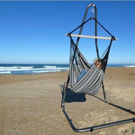 Hamac chaise Poligono noir XL support Soledad