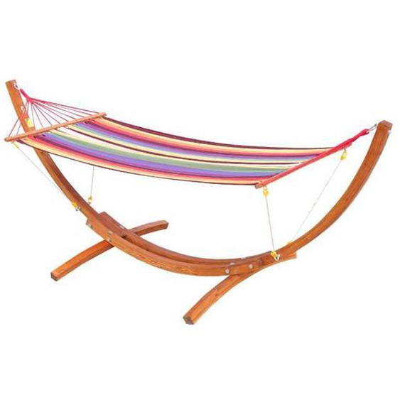 Outsunny - Hamac extérieur - Bois - 320x118x120cm - Multicolore