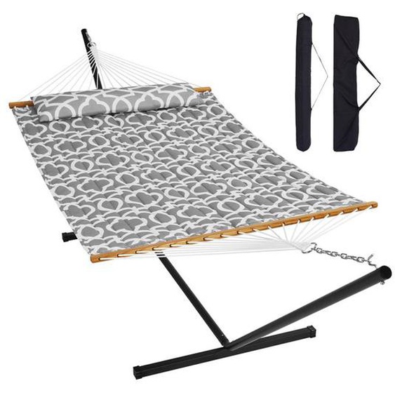 Hamac en Tissu Matelassé - VEVOR - 3760 x 987 x 1 050 mm Hamac double en tissu matelassé pour 2 personnes support capacité 217 kg