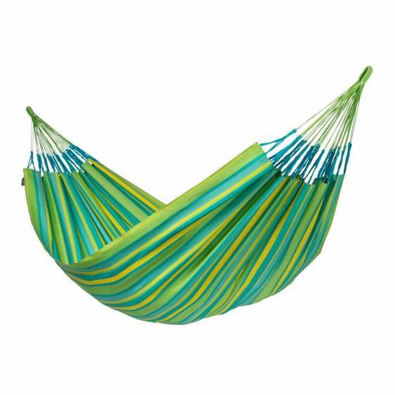 Hamac Kingsize BRISA Lime - LA SIESTA - 6 personnes - Tissu Outdoor résistant aux intempéries