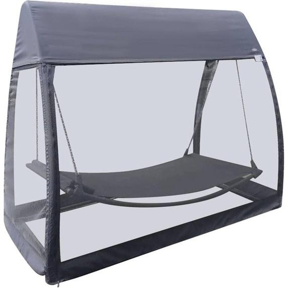 Hamac moustiquaire TRINIDAD Ardoise 233 x 138 203 cm - Acier traité époxy, Texaline Hespéride