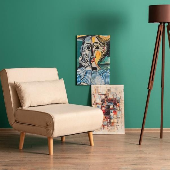 Hanah Home, Folde Single - Cream, Canapé-lit 1 place, 100 % METAL, Cream, 180 x 80 cm