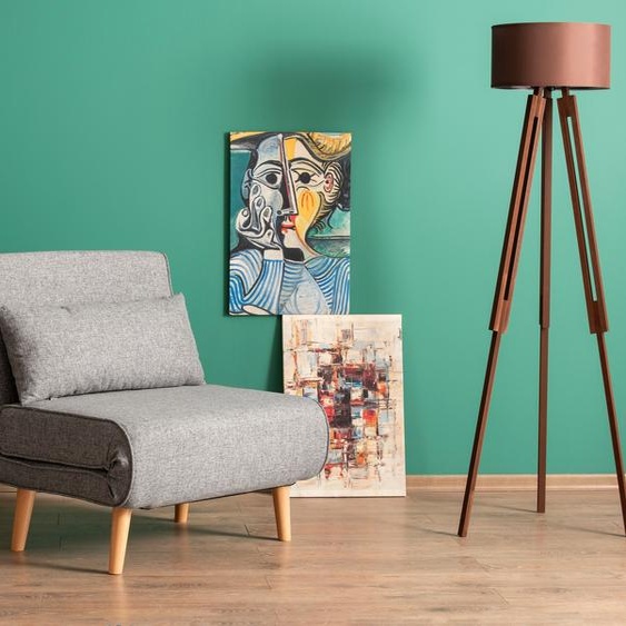 Hanah Home, Folde Single - Light Grey, Canapés-lits, Canapé-lit 1 place, gris clair, polyester, 80 x 79 x 80 x cm