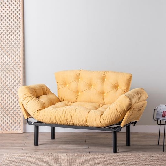 Hanah Home, Nitta- FTN1245, moutarde, Canapés-lits, Cadre : 100% métal