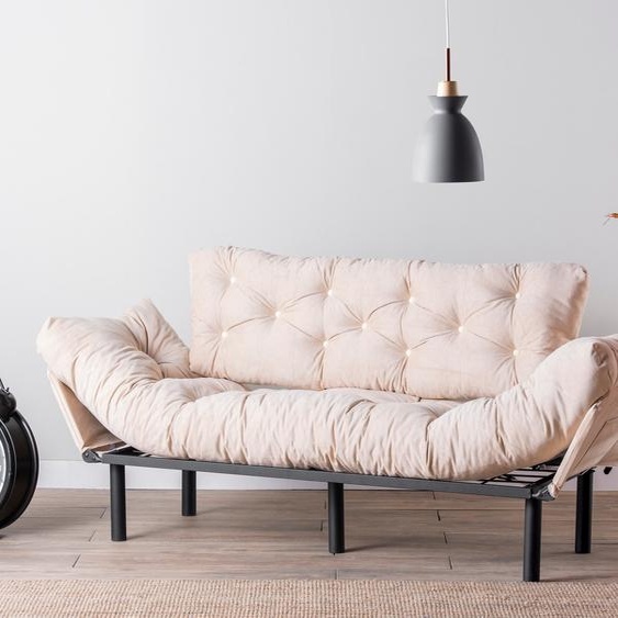 Hanah Home, Nitta- FTN1360, crème, canapés-lits, structure : 100 % métal
