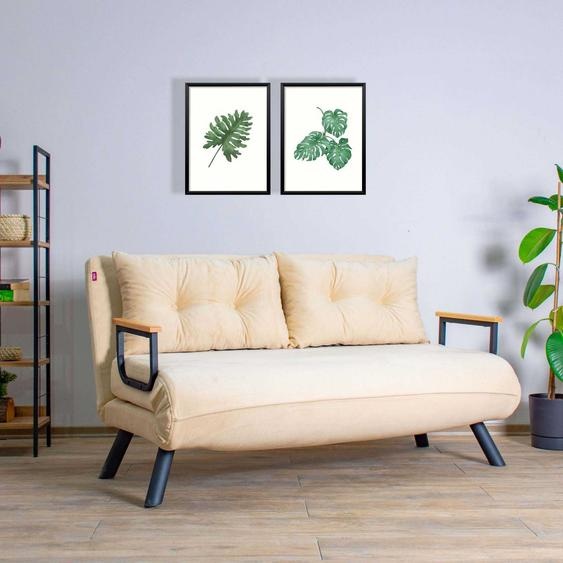 Hanah Home, Sando- FTN1275, Sahne, Canapés-lits, Cadre : 100% métal