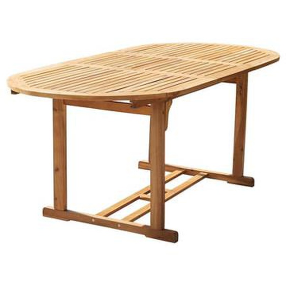 HANOÏ  Table de jardin en acacia massif extensible ovale 6/8 places