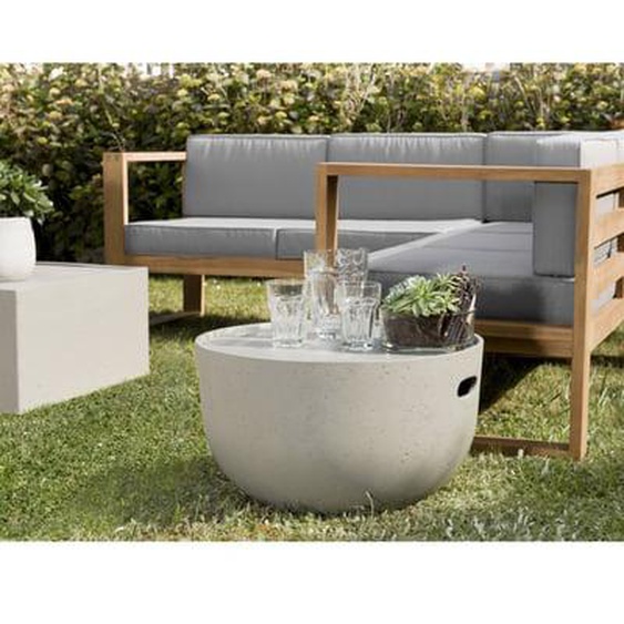 HANS - Table basse de jardin ronde 58x58 cm béton