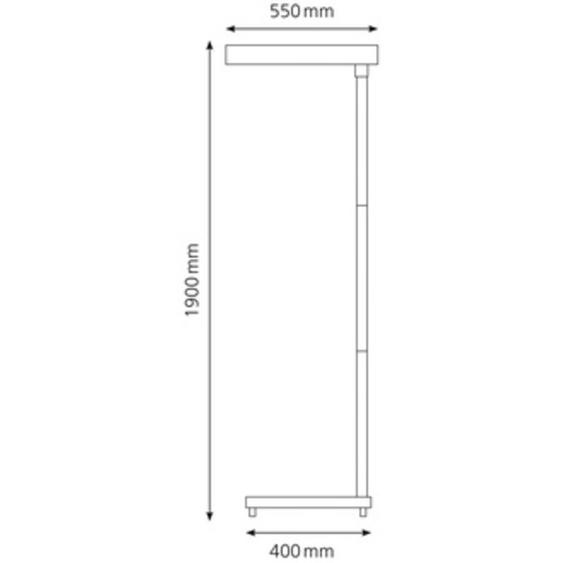 HANSA Lampadaire à LED Maxlight, hauteur: 1.900 mm, argent
