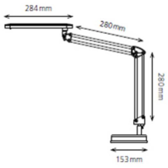 HANSA Lampe de bureau à LED 4 Stars, avec pince, argent