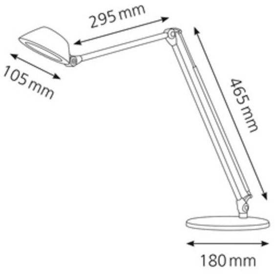 HANSA Lampe de bureau à LED Blossom, argent
