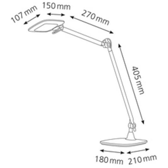 HANSA Lampe de bureau à LED E-Motion, argent
