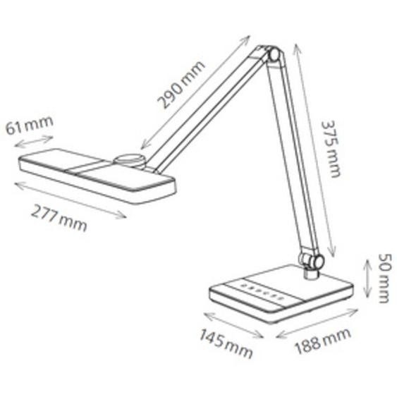 Hansa Lampe de bureau à LED Nimbus, pied, argent