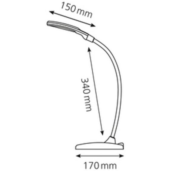 HANSA Lampe de bureau à LED Twist, argent