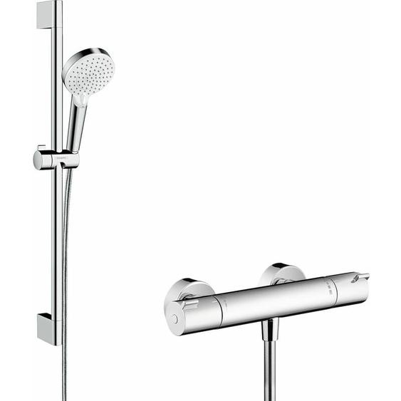 Hansgrohe - Combi Crometta Vario 65 cm Ecostat 1001 cl blanc/chromé - 27812400