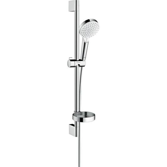 Hansgrohe - Crometta Set de douche Vario avec barre UnicaCroma 65 cm et porte-savon Blanc/Chromé