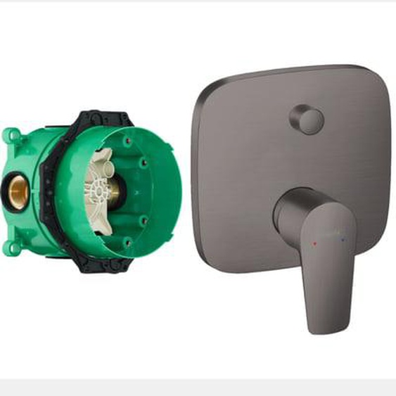 HANSGROHE Façade Talis E pour mitigeur bain douche encastré Noir Chromé brossé avec corps encastré