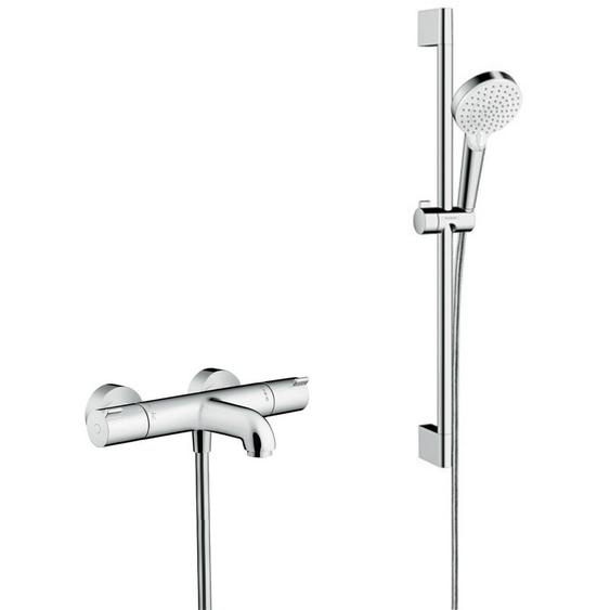 Pack Ecostat 1001 cl Mitigeur Thermostatique bain/douche + Set de douche Crometta Vario (13201000-CROMETTA) - Hansgrohe