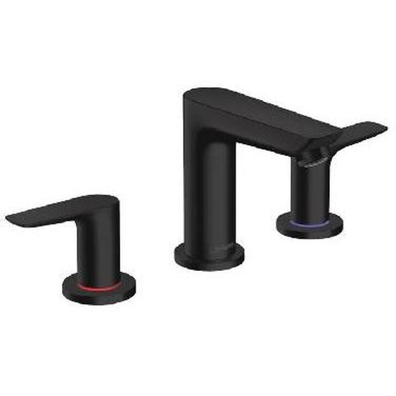 Hansgrohe Talis E - Mélangeur lavabo avec vidange, montage 3 trous, noir mat 71733670