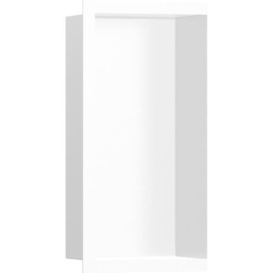 hansgrohe XtraStoris Individual, niche murale en finition blanc mat avec cadre design 300/150/100, finition blanc mat