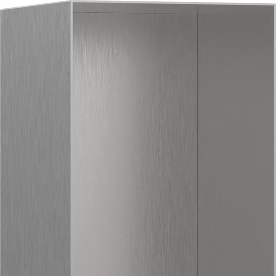 hansgrohe XtraStoris, niche murale minimaliste sans cadre, 300/150/140, acier inoxydable brossé