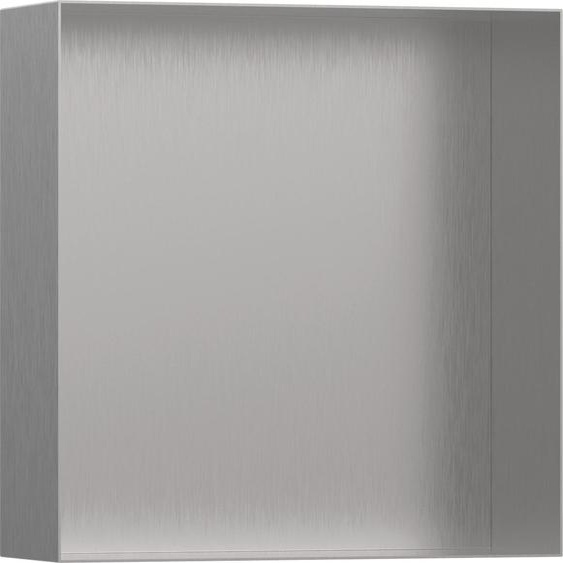 hansgrohe XtraStoris, niche murale minimaliste sans cadre, 300/300/100, acier inoxydable brossé