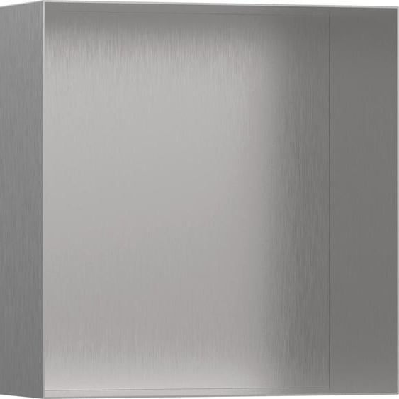 hansgrohe XtraStoris, niche murale minimaliste sans cadre, 300/300/140, acier inoxydable brossé