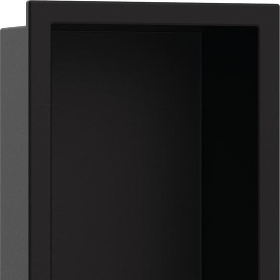 hansgrohe XtraStoris, niche murale originale avec cadre, 300/150/100, noir mat