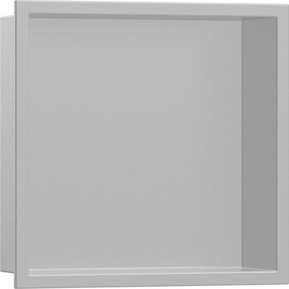hansgrohe XtraStoris, niche murale originale avec cadre, 300/300/100, gris béton